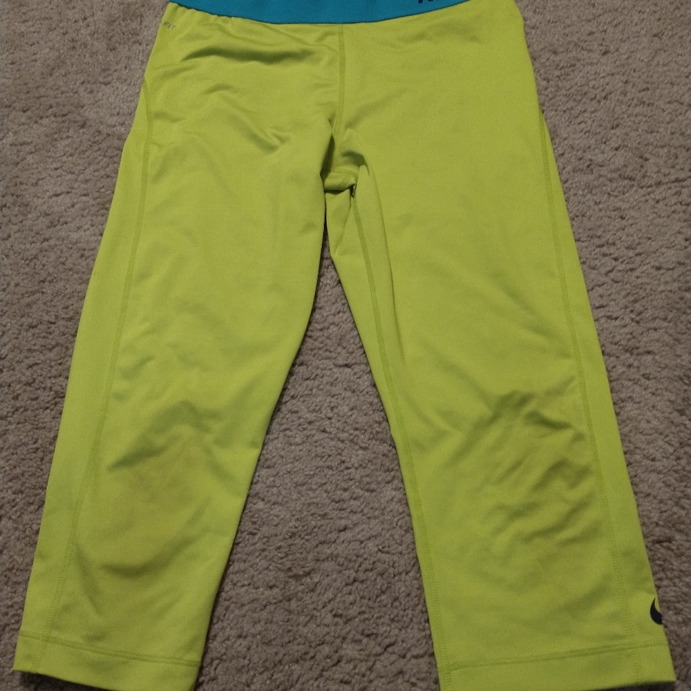 Nike Dri Fit leggings, neon green Size L